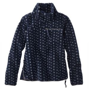 LL Bean Navy Signature Fleece Pullover in XS